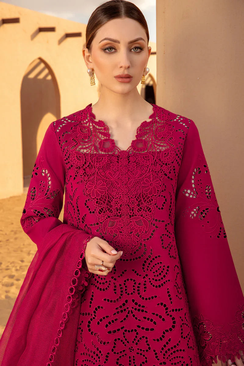 RANG RASIYA-CHIKAN KARI 3PC EMBROIDERED LAWN SHIRT WITH ORGANZA EMBROIDERED DUPATTA AND TROUSER -D-2885