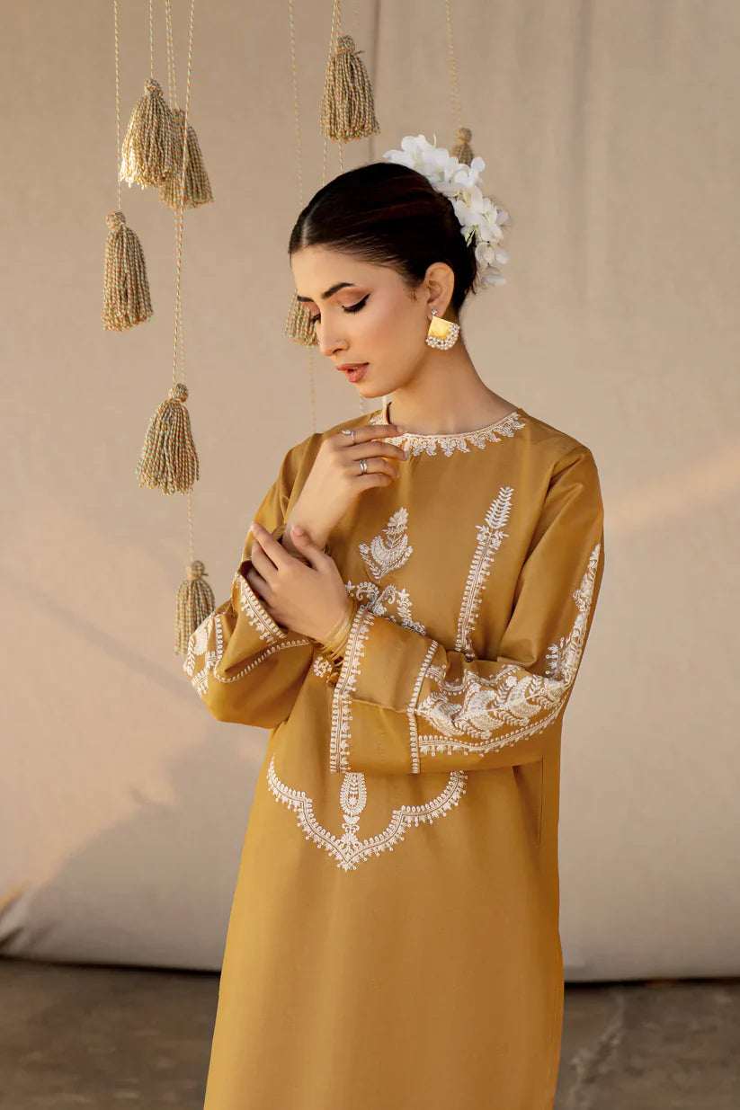URGE- 2PC LAWN HEAVY EMBROIDERED SHIRT EMBROIDERED SLEEVES AND TROUSER -D-2954