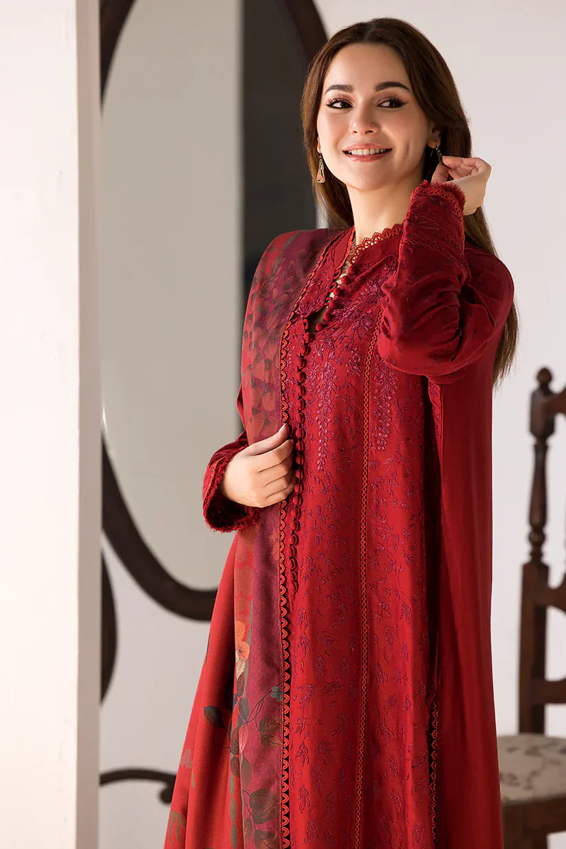 SOBIA NAZIR- 3PC LAWN EMBROIDERED SHIRT WITH MONARK PRINTED DUPATTA AND TROUSER-D-3614