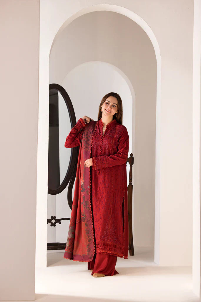 SOBIA NAZIR- 3PC LAWN EMBROIDERED SHIRT WITH MONARK PRINTED DUPATTA AND TROUSER-D-3614