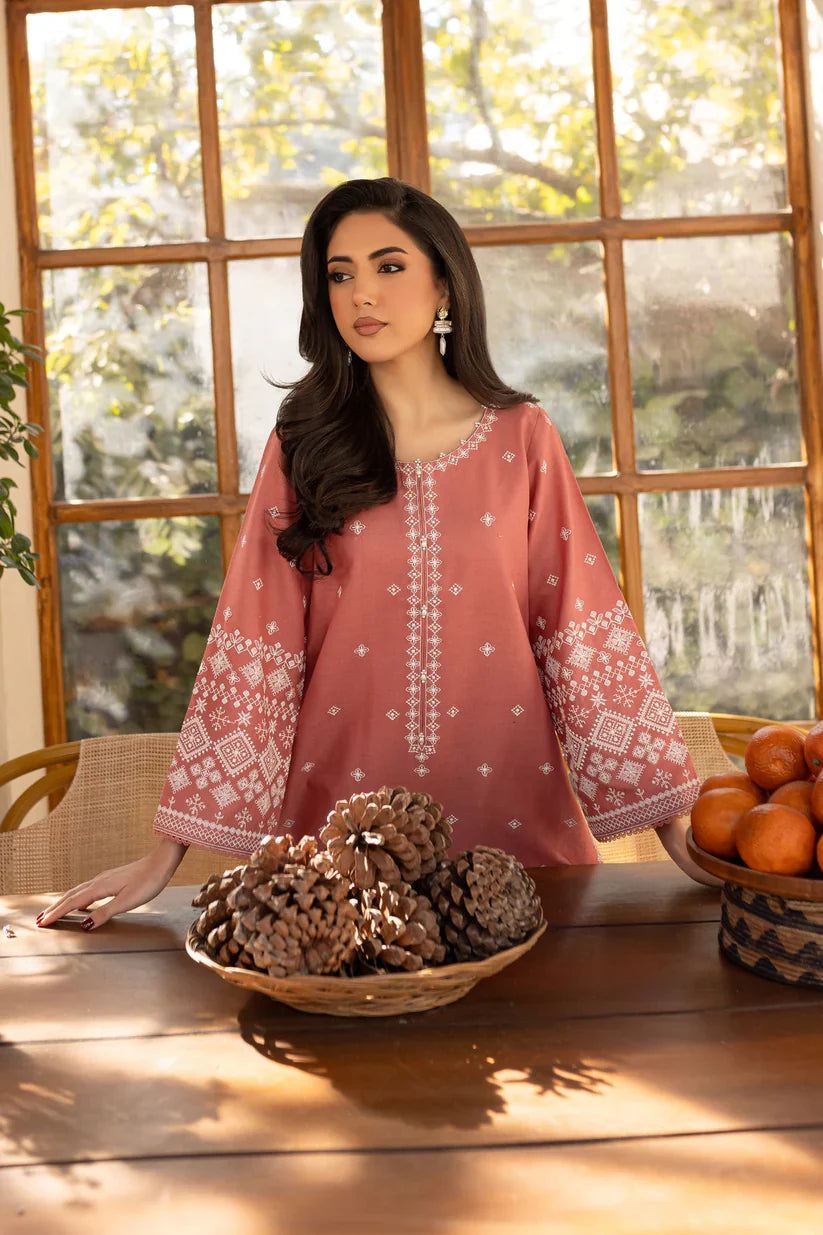 BATIK-2PC LAWN EMBROIDRED SHIRT WITH LAWN EMBROIDRED SLEEVES-D-3453