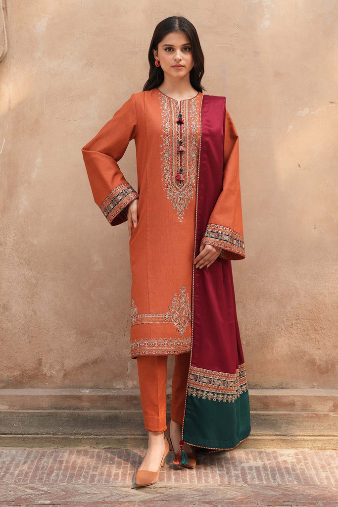 JAZMIN WINTER DHANAK UNSTITCHED 3PC WITH PRINTED WOOL SHAWL