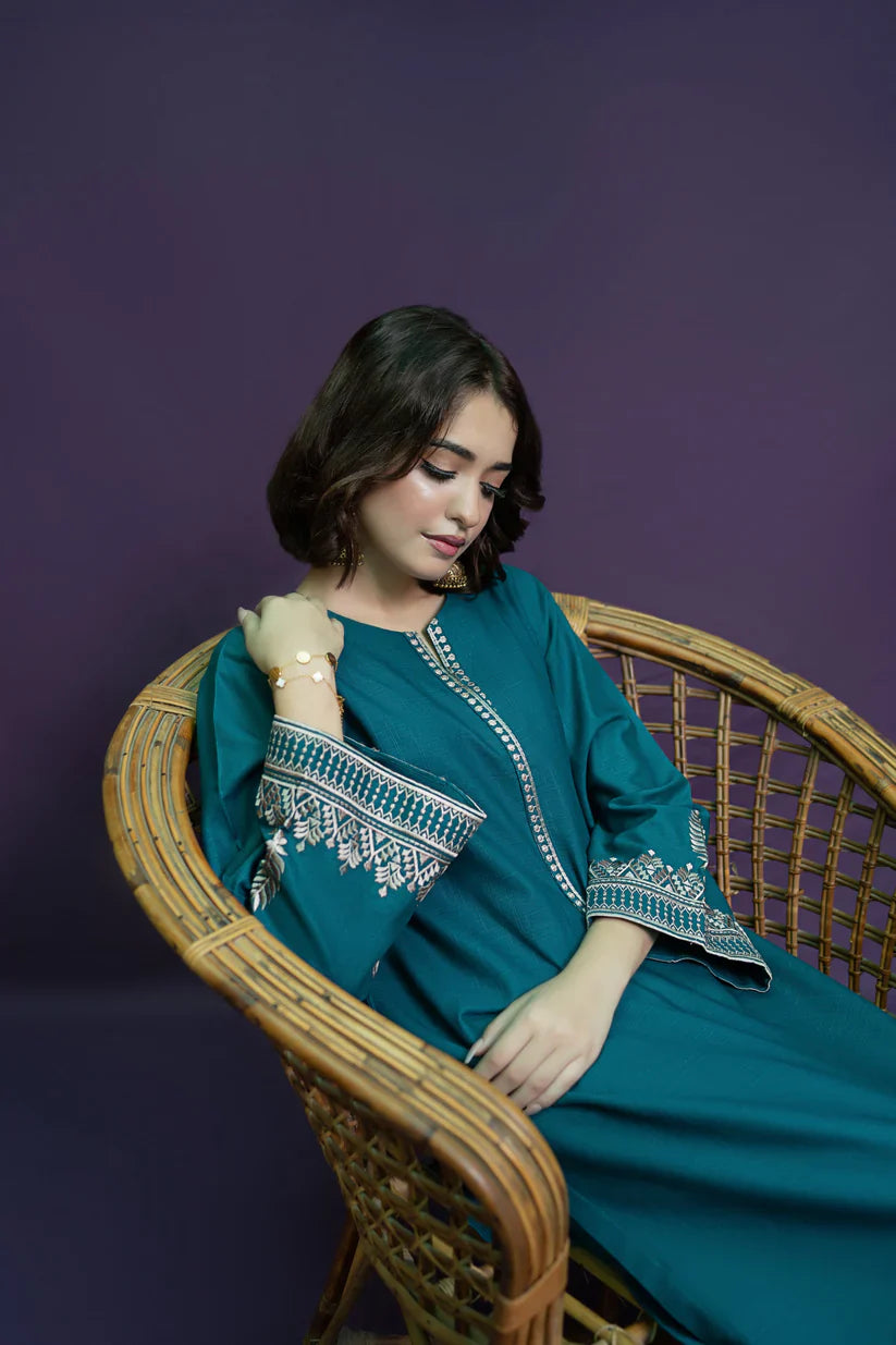 URGE-2PC LAWN EMBROIDRED SHIRT WITH AND EMBROIDRED TROUSER-D-3460