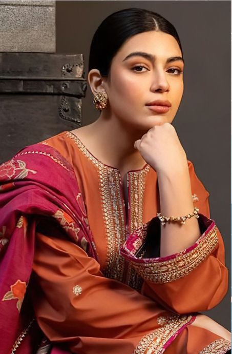 ZARA SHAHJAHAN.3PC LAWN EMBROIDERED SHIRT WITH MONARK PRINT DUPATTA AND TROUSER-D-3626