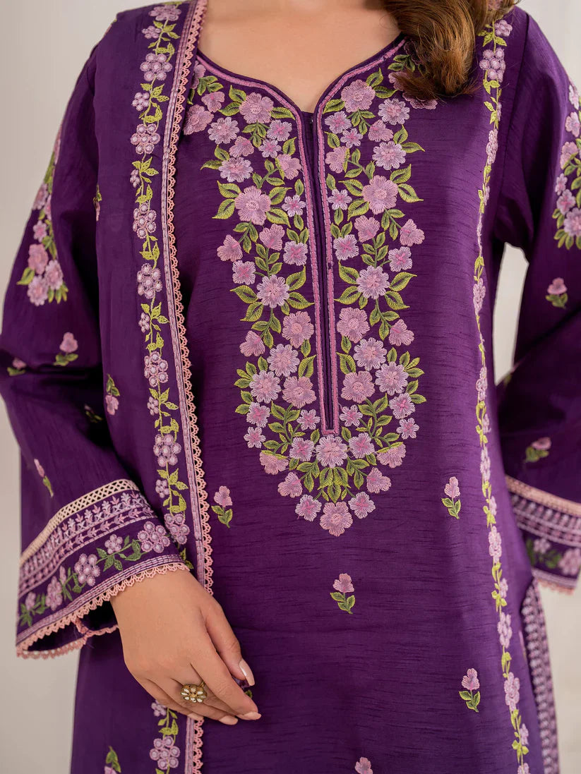 GARNET-3PC LAWN EMBROIDERED SHIRT WITH CHIFFON EMBROIDERED DUPATTA AND TROUSER-D-3613