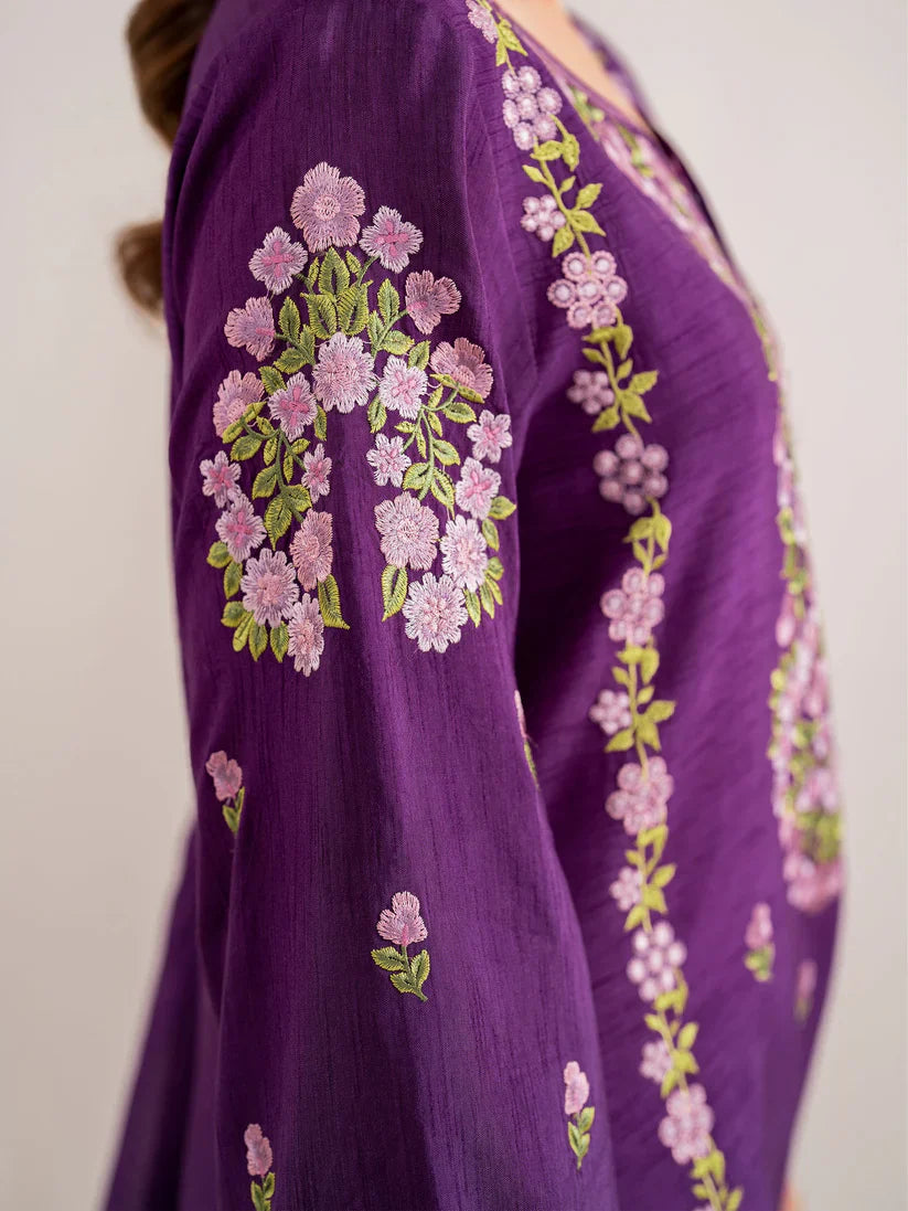 GARNET-3PC LAWN EMBROIDERED SHIRT WITH CHIFFON EMBROIDERED DUPATTA AND TROUSER-D-3613