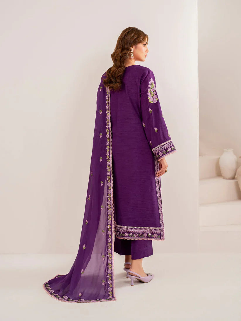 GARNET-3PC LAWN EMBROIDERED SHIRT WITH CHIFFON EMBROIDERED DUPATTA AND TROUSER-D-3613
