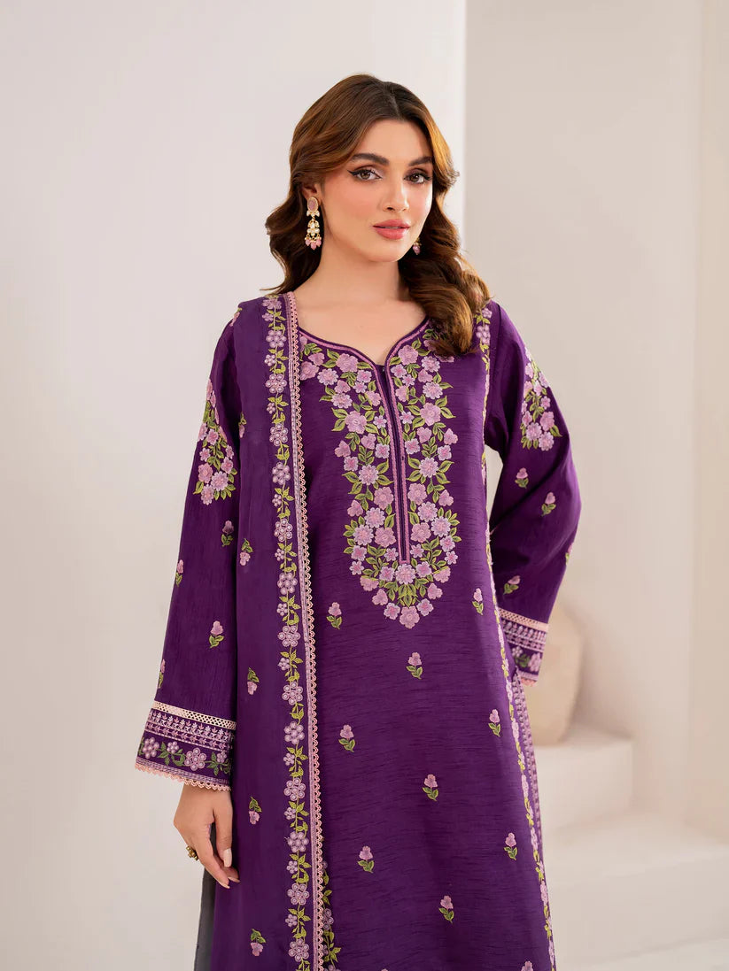 GARNET-3PC LAWN EMBROIDERED SHIRT WITH CHIFFON EMBROIDERED DUPATTA AND TROUSER-D-3613