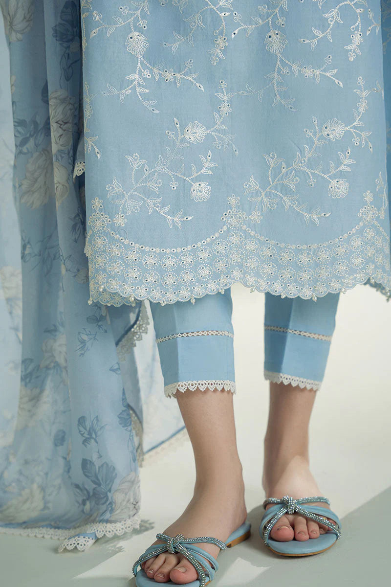 CROSS STITCH-3PC LAWN EMBROIDERED SHIRT WITH MONARK PRINTED DUPATTA AND TROUSER-D-3664