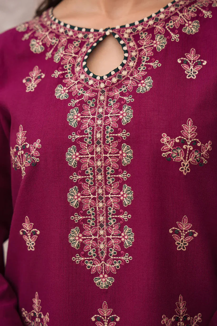 JAZMIN 3PC LAWN EMBROIDERED SHIRT WITH MONARK PRINT DUAPATTA-D- 3505