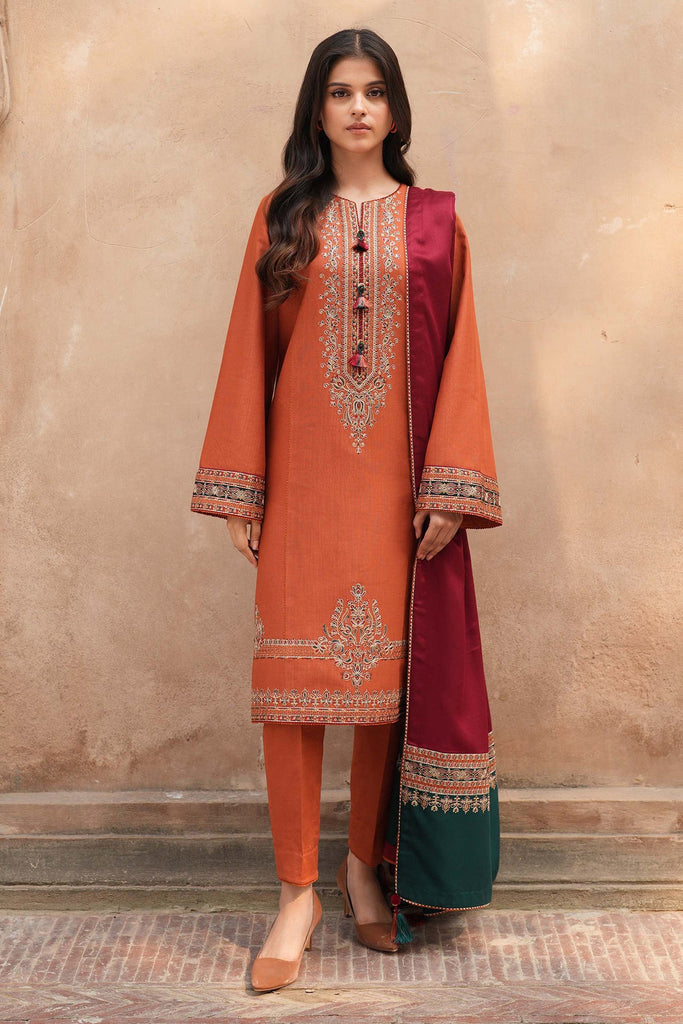 JAZMIN WINTER DHANAK UNSTITCHED 3PC WITH PRINTED WOOL SHAWL