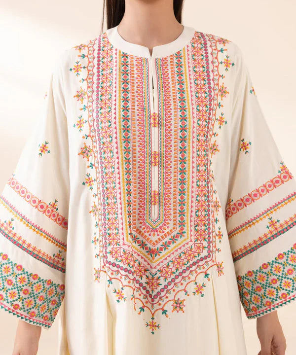 SAPPHIRE-LAWN 3PC-EMBROIDERED SHIRT WITH MONARK PRINT DUPATTA & TROUSER-D-3573