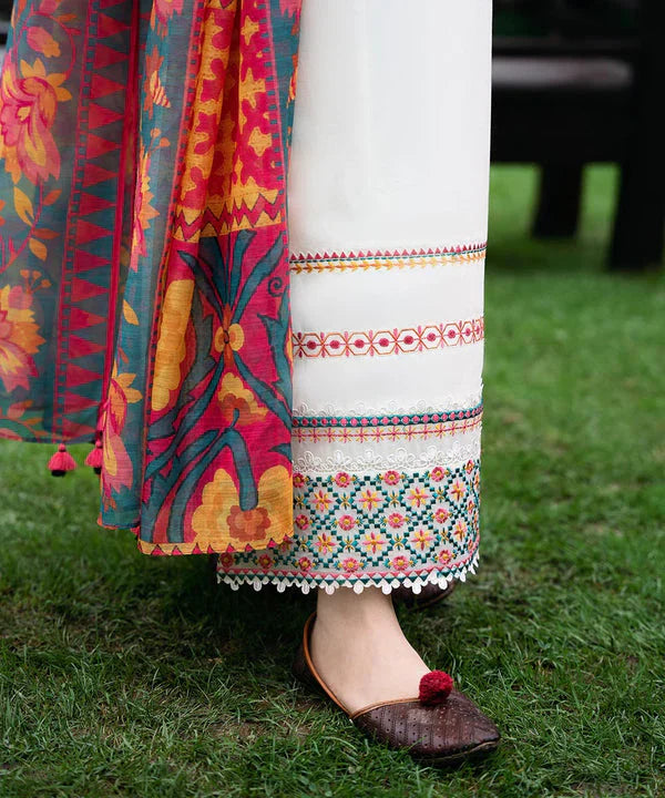 SAPPHIRE-LAWN 3PC-EMBROIDERED SHIRT WITH MONARK PRINT DUPATTA & TROUSER-D-3573