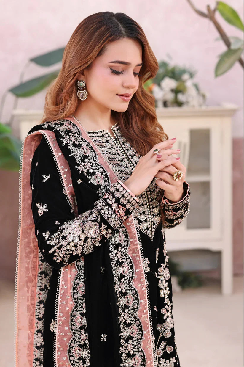 ANEELAS - 3PC Luxury Velvet Embroidered Suit (SYT-526)
