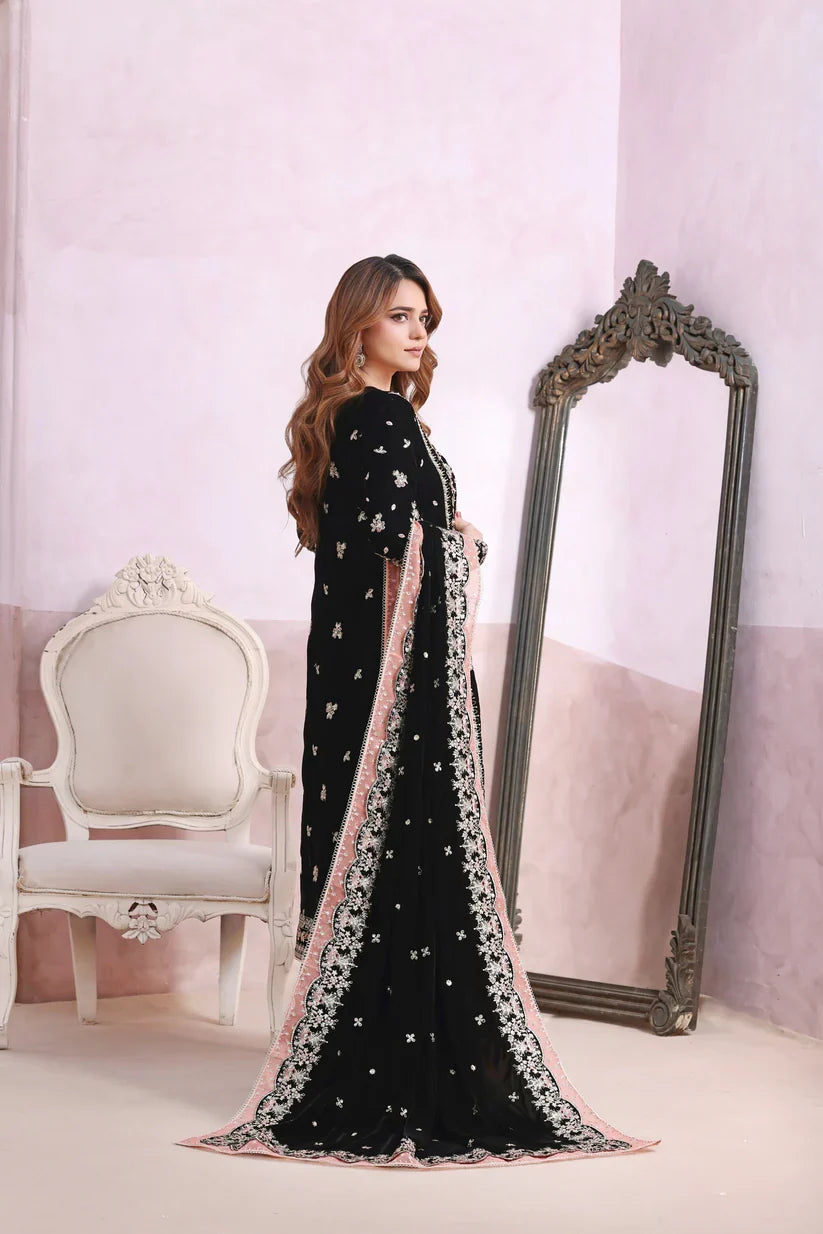 ANEELAS - 3PC Luxury Velvet Embroidered Suit (SYT-526)