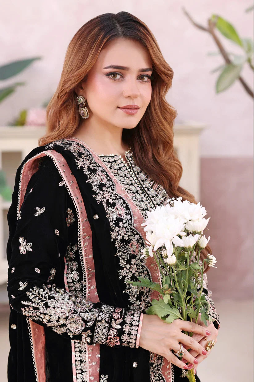 ANEELAS - 3PC Luxury Velvet Embroidered Suit (SYT-526)