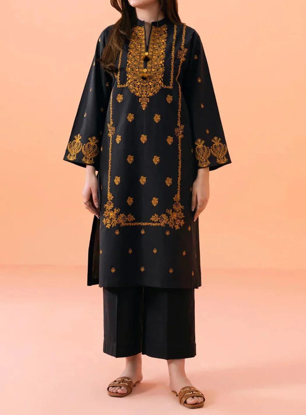 ETHNIC - 2PC Luxury Dhanak Marina Embroidered Suit (SYT-531)