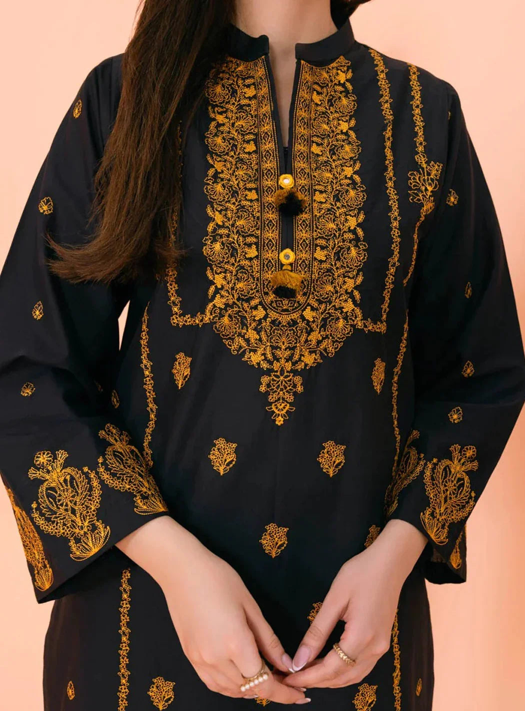 ETHNIC - 2PC Luxury Dhanak Marina Embroidered Suit (SYT-531)