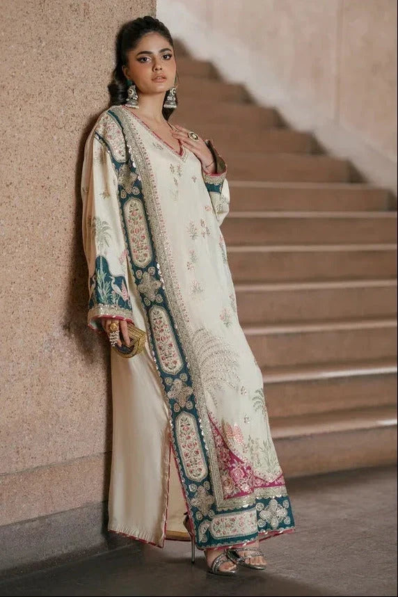 Ethnic - 3PC Kaftan Silk Luxury Embroidered Suit (SYT-538)