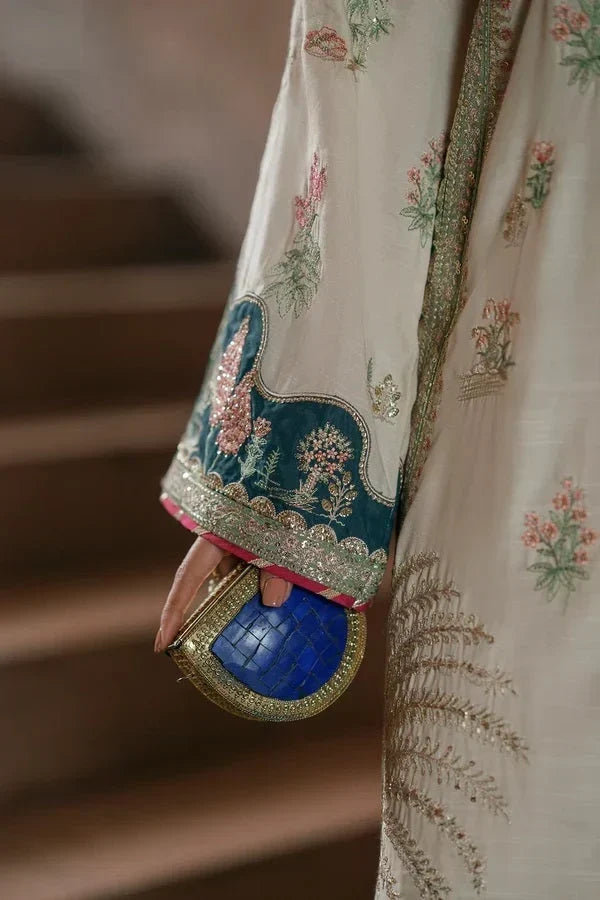 Ethnic - 3PC Kaftan Silk Luxury Embroidered Suit (SYT-538)