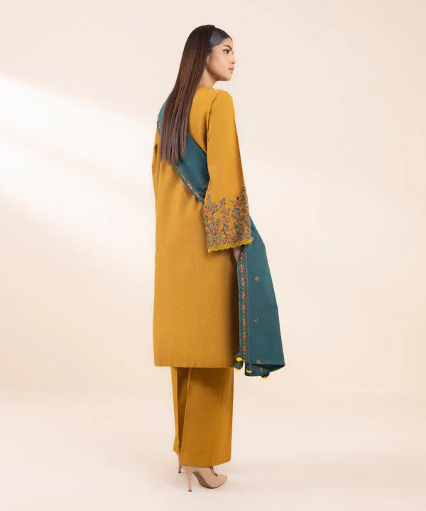 SAPPHIRE- 3PC LAWN EMBROIDERED SHIRT WITH LAWN EMBROIDERED DUPATTA AND TROUSER-D-3603