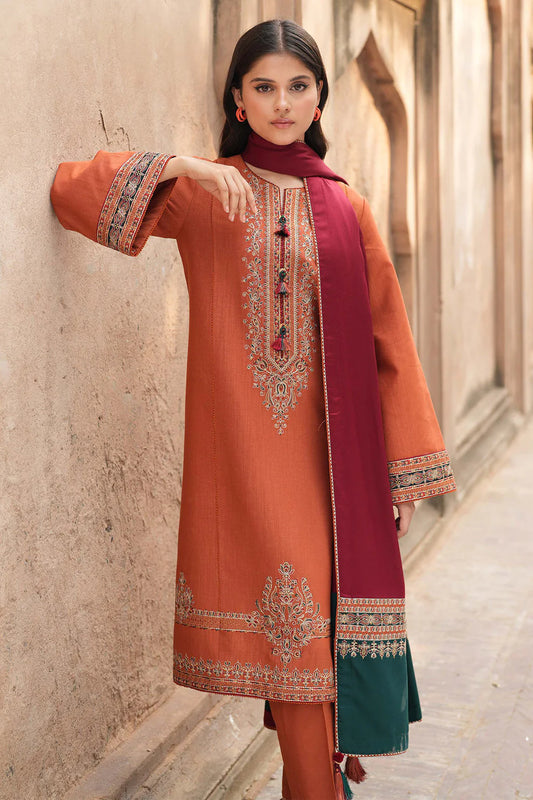 SAPPHIRE-3PC LAWN EMBROIDERED SHIRT WITH EMB WORK LAWN DUPATTA & TROUSER