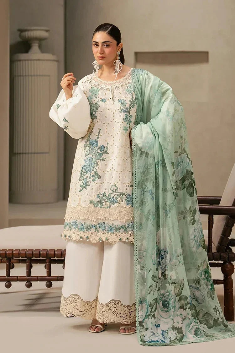 Elaf - 3PC Luxury Dhanak Embroidered Suit (SYT-539)