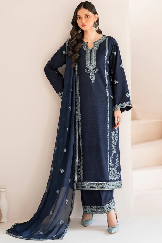GARNET-3PC LAWN EMBROIDERED SHIRT WITH LAWN EMBROIDERED DUPATTA AND LAWN TROUSER-D-3564