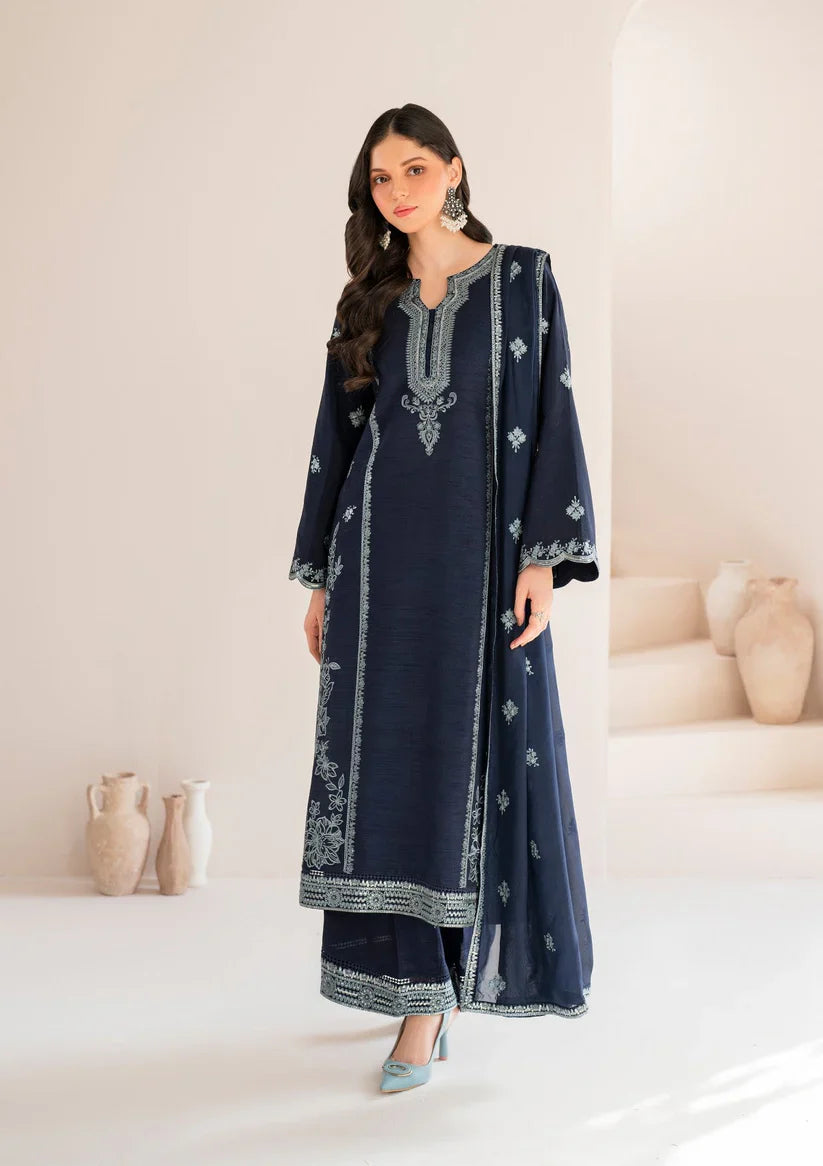 GARNET-3PC LAWN EMBROIDERED SHIRT WITH LAWN EMBROIDERED DUPATTA AND LAWN TROUSER-D-3564