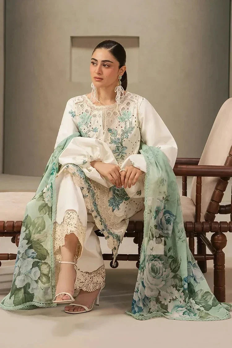 Elaf - 3PC Luxury Dhanak Embroidered Suit (SYT-539)