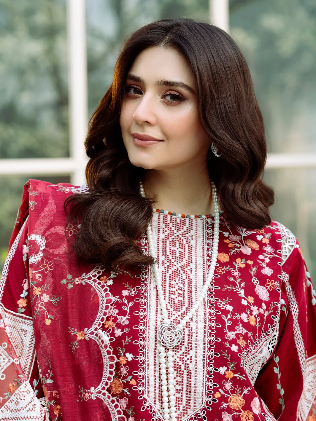 BIN ILYAS - 3PC Luxury Dhanak Embroidered Suit (SYT-543)