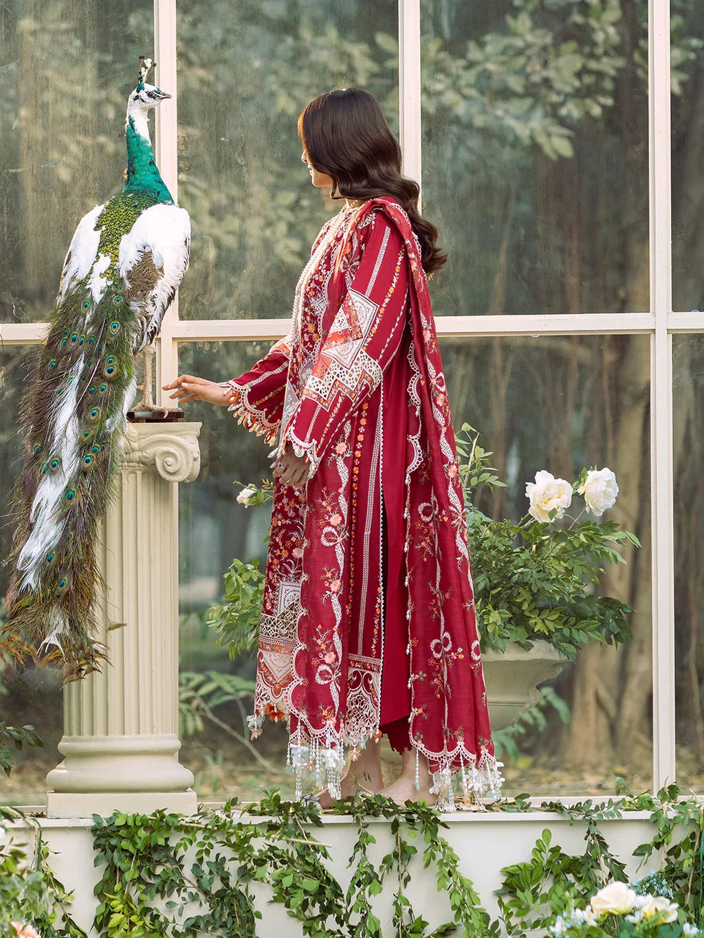 BIN ILYAS - 3PC Luxury Dhanak Embroidered Suit (SYT-543)
