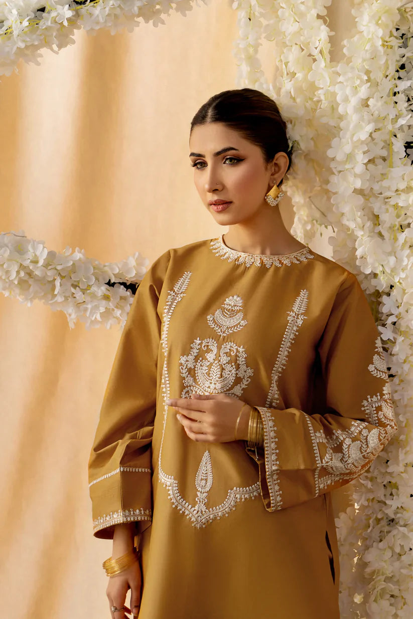 URGE- 2PC LAWN HEAVY EMBROIDERED SHIRT EMBROIDERED SLEEVES AND TROUSER -D-2954