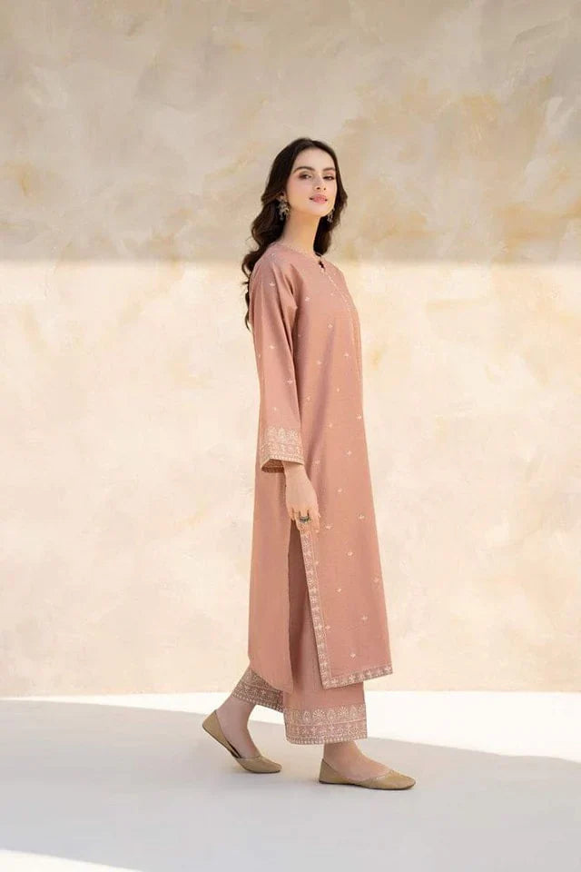 JAZMIN-2PC LAWN EMBROIDRED SHIRT WITH LAWN EMBROIDRED TROUSER-D-3451