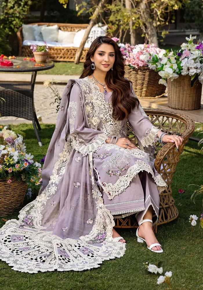 ELAF - 3PC Luxury Dhanak Embroidered Suit (SYT-547)