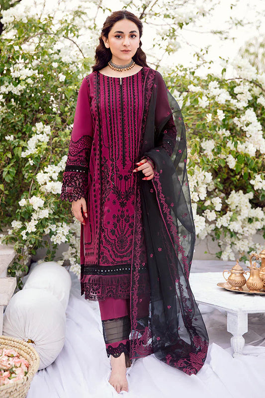 RANG RASIYA-3PC LAWN EMBROIDERED WITH ORGANZA EMBROIDERED DUPATTA-D-3530