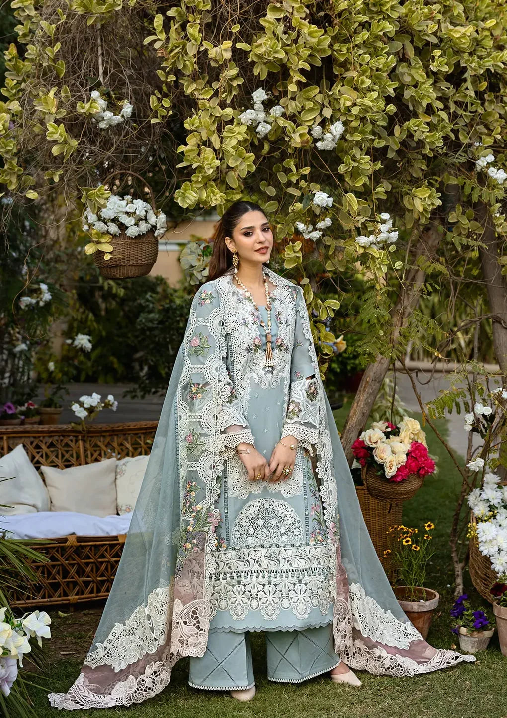 ELAF - 3PC Luxury Dhanak Embroidered Suit (SYT-548)