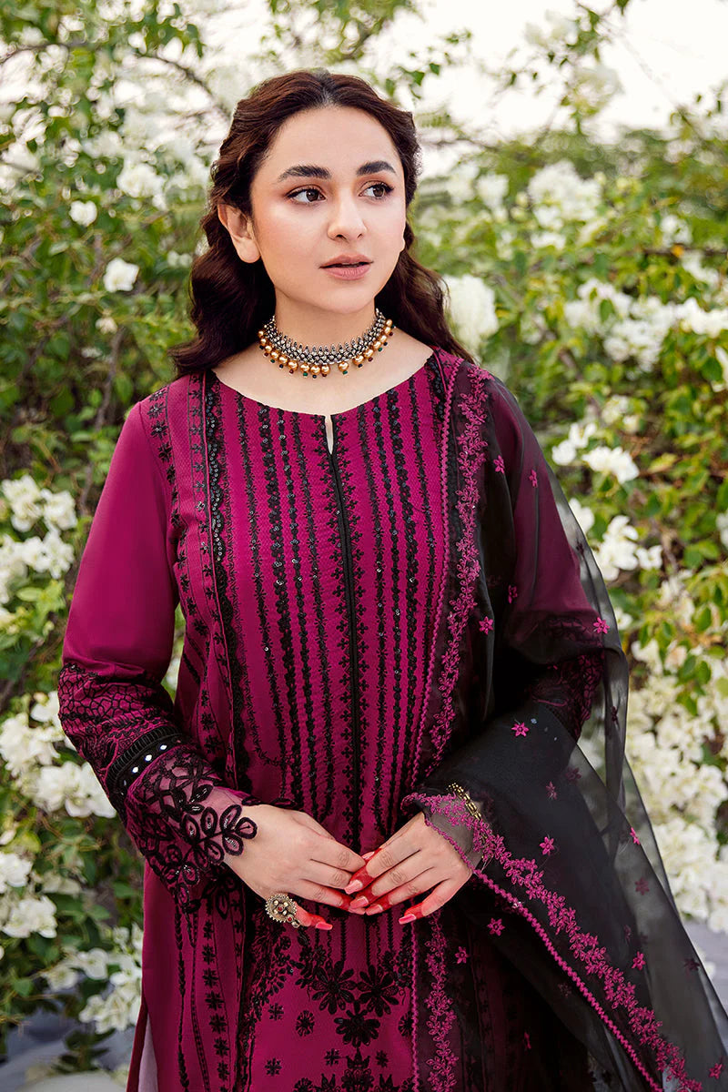 RANG RASIYA-3PC LAWN EMBROIDERED WITH ORGANZA EMBROIDERED DUPATTA-D-3530