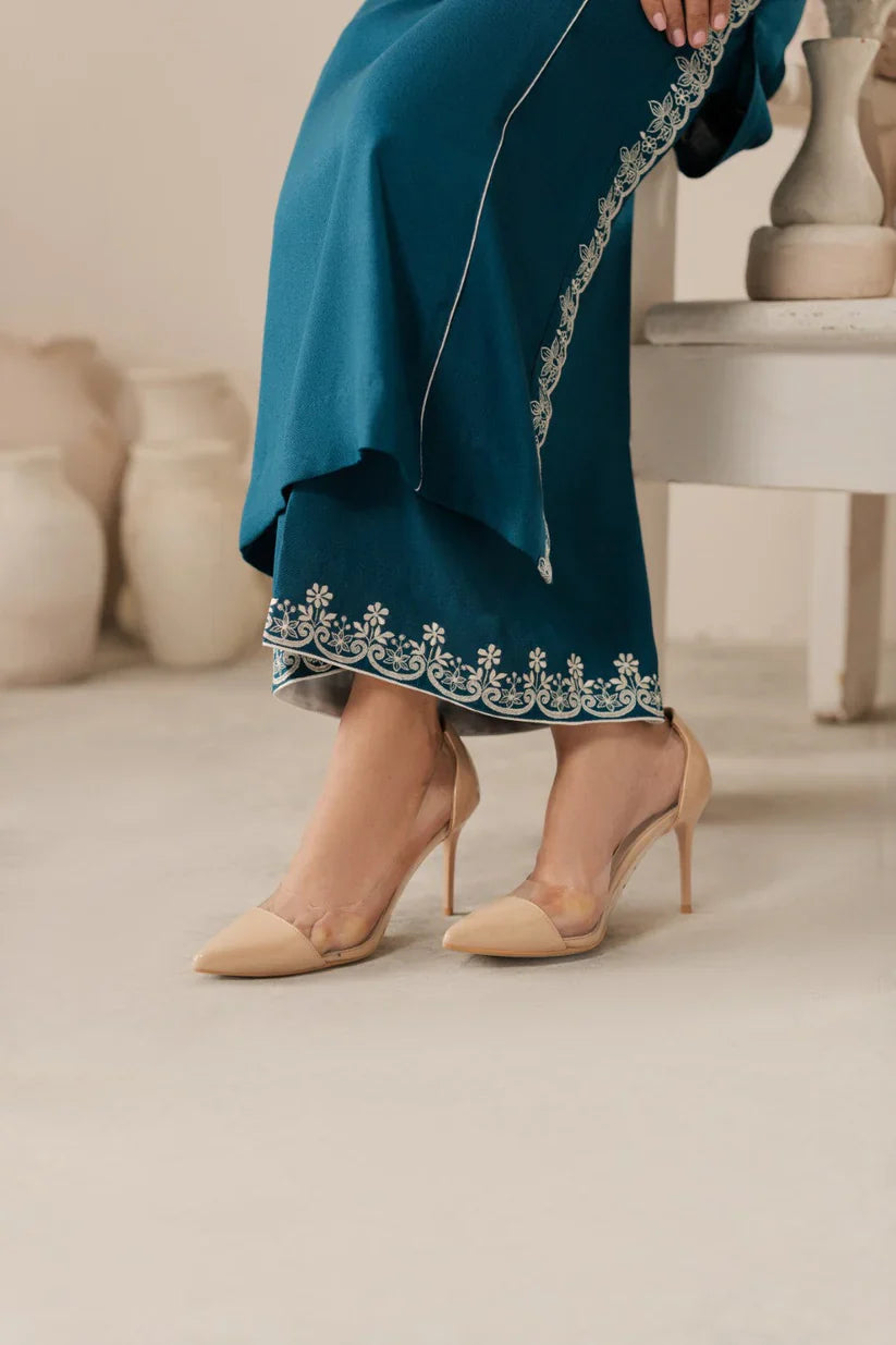 Vintage-Lawn 3pc Embroidered Shirt With Bamber Chiffon Dupatta & Embroidered Trouser-D-3568