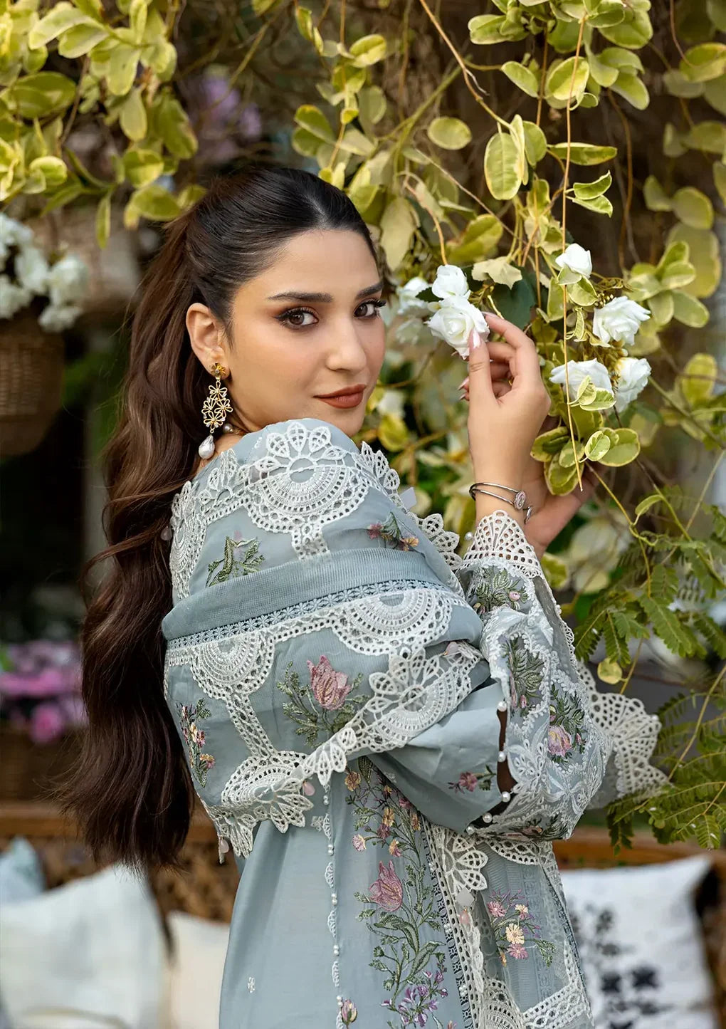 ELAF - 3PC Luxury Dhanak Embroidered Suit (SYT-548)