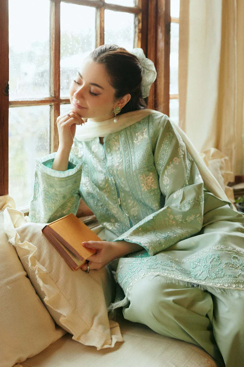 ZAHRA SHAHJAHAN-3PC LAWN EMBROIDERED SHIRT WITH LAWN EMBROIDERED DUPATTA AND LAWN TROUSER-D-3531
