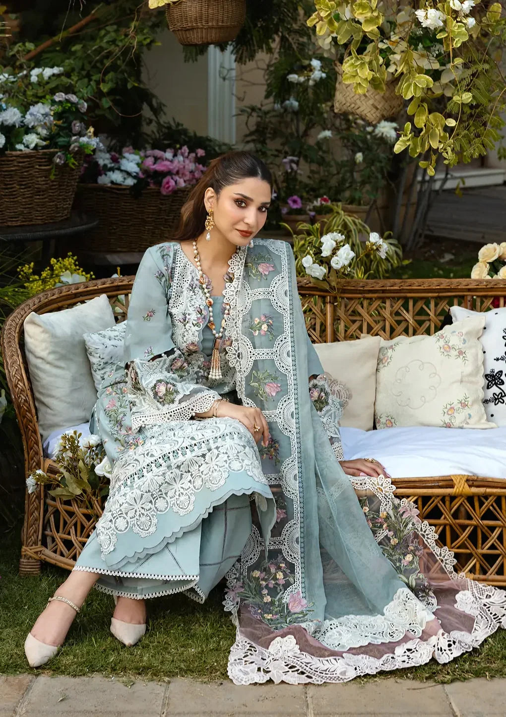 ELAF - 3PC Luxury Dhanak Embroidered Suit (SYT-548)