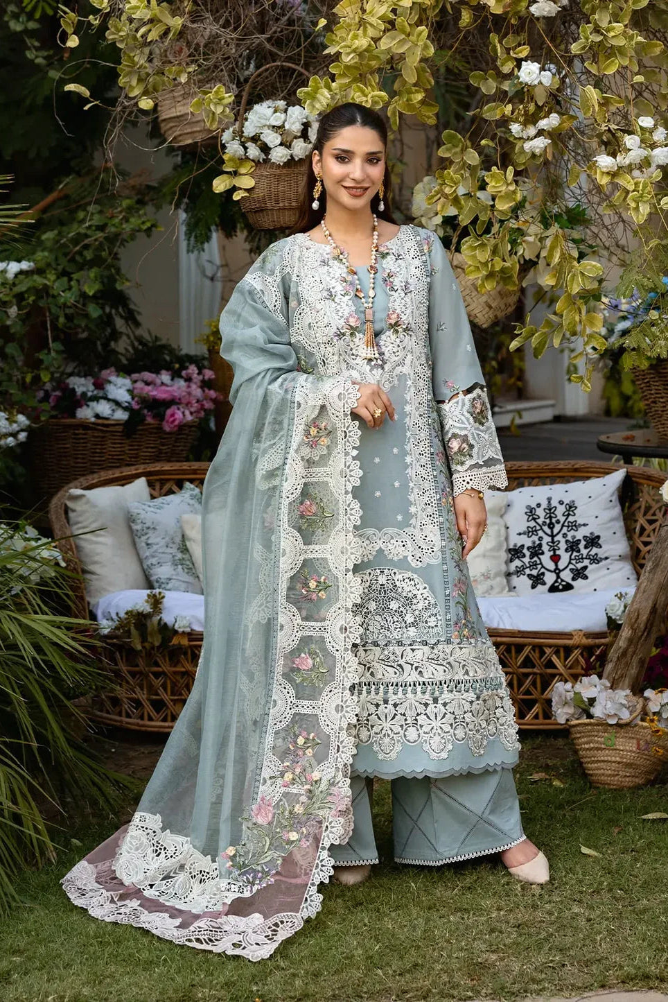ELAF - 3PC Luxury Dhanak Embroidered Suit (SYT-548)