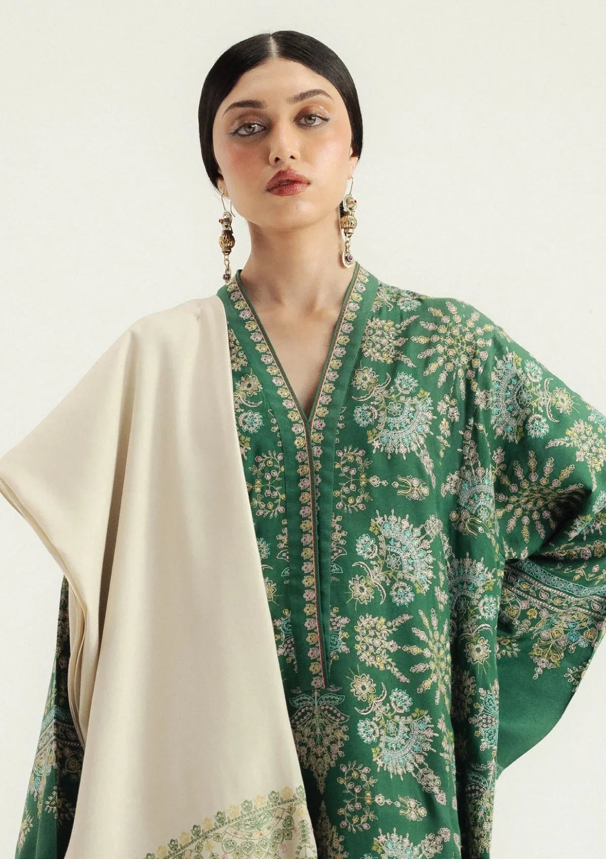 Zara Shahjahan- 3PC Luxury Dhanak Embroidered Suit (SYT-508)