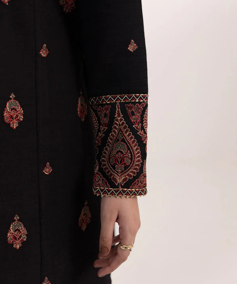 SAPPHIRE- 3PC LAWN EMBROIDERED SHIRT WITH MONARK PRINT DUPATTA AND TROUSER-D-3593