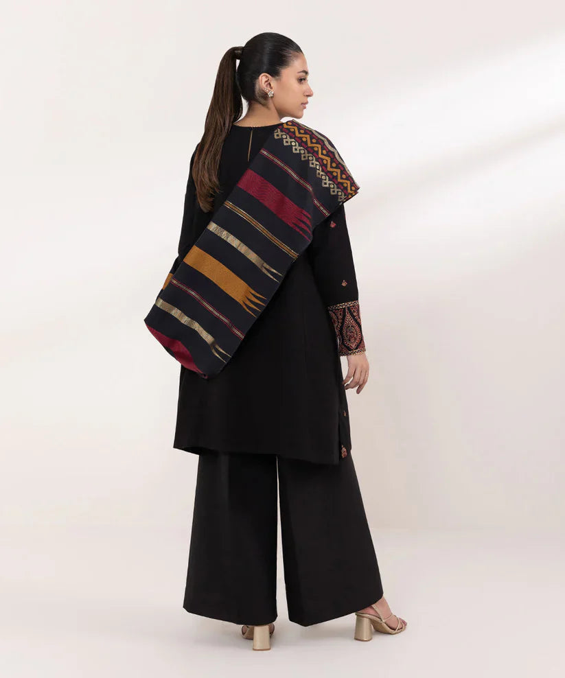 SAPPHIRE- 3PC LAWN EMBROIDERED SHIRT WITH MONARK PRINT DUPATTA AND TROUSER-D-3593