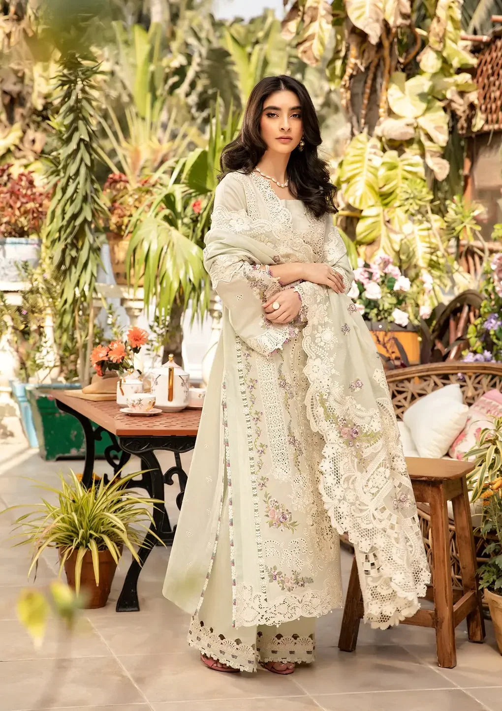 ELAF - 3PC Luxury Dhanak Embroidered Suit (SYT-549)
