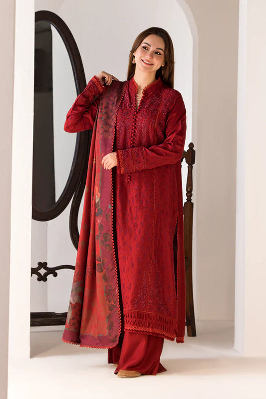 SOBIA NAZIR- 3PC LAWN EMBROIDERED SHIRT WITH MONARK PRINTED DUPATTA AND TROUSER-D-3614