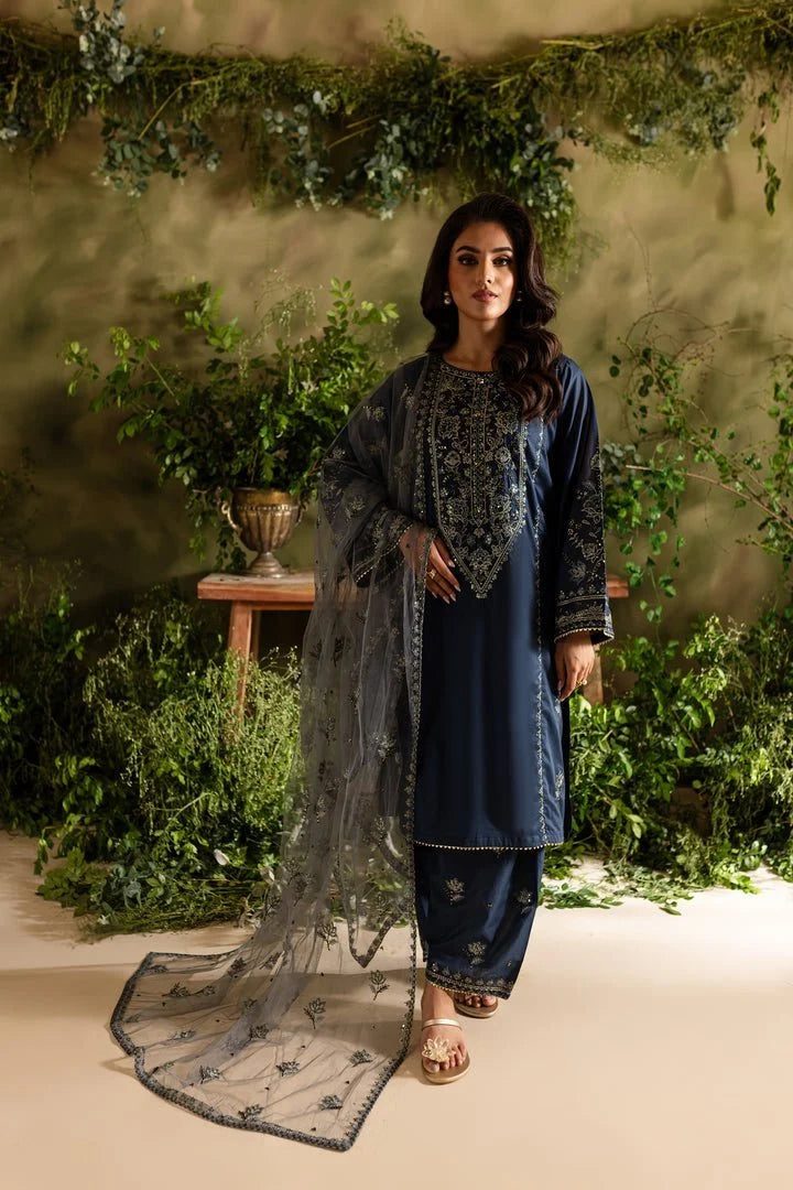 BATIK - 3PC Luxury Dhanak Embroidered Suit (SYT-552)