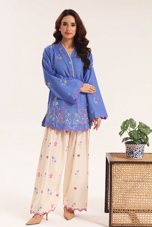 ETHNIC - 3PC Luxury Dhanak Embroidered Suit (SYT-553)